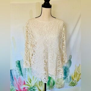 Adiva Cream Lace Blouse